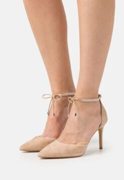 Bianco Biachic Ankle Strap- Hoge Hakken - Sand