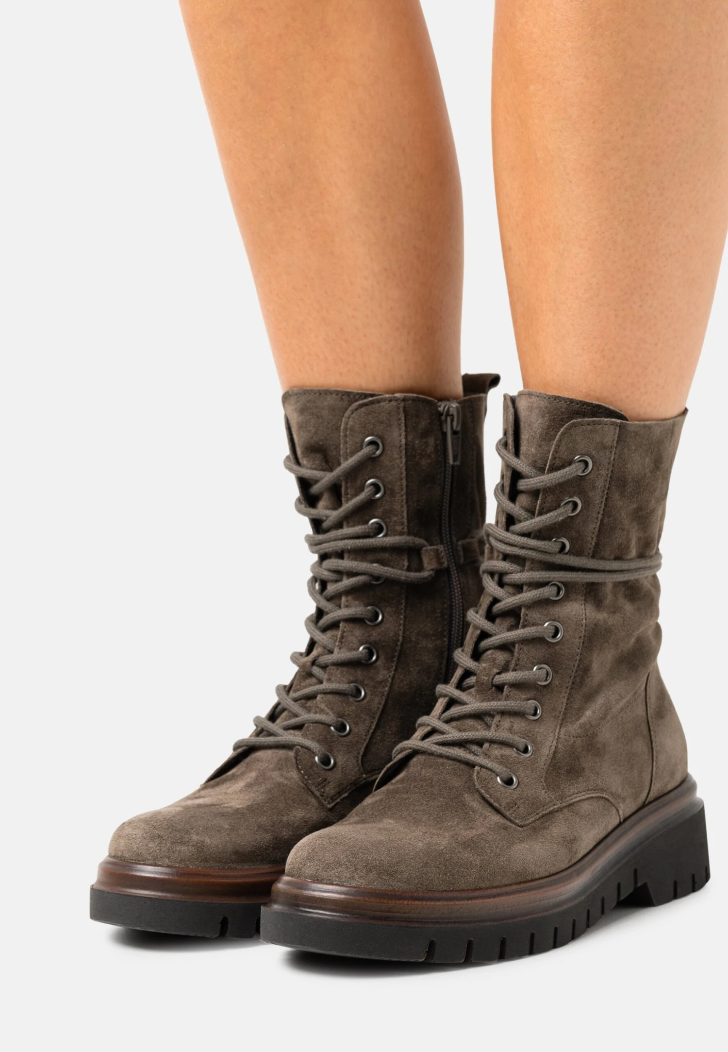 Gabor Enkellaarsjes Met Plateauzool - Tartufo/Cognac