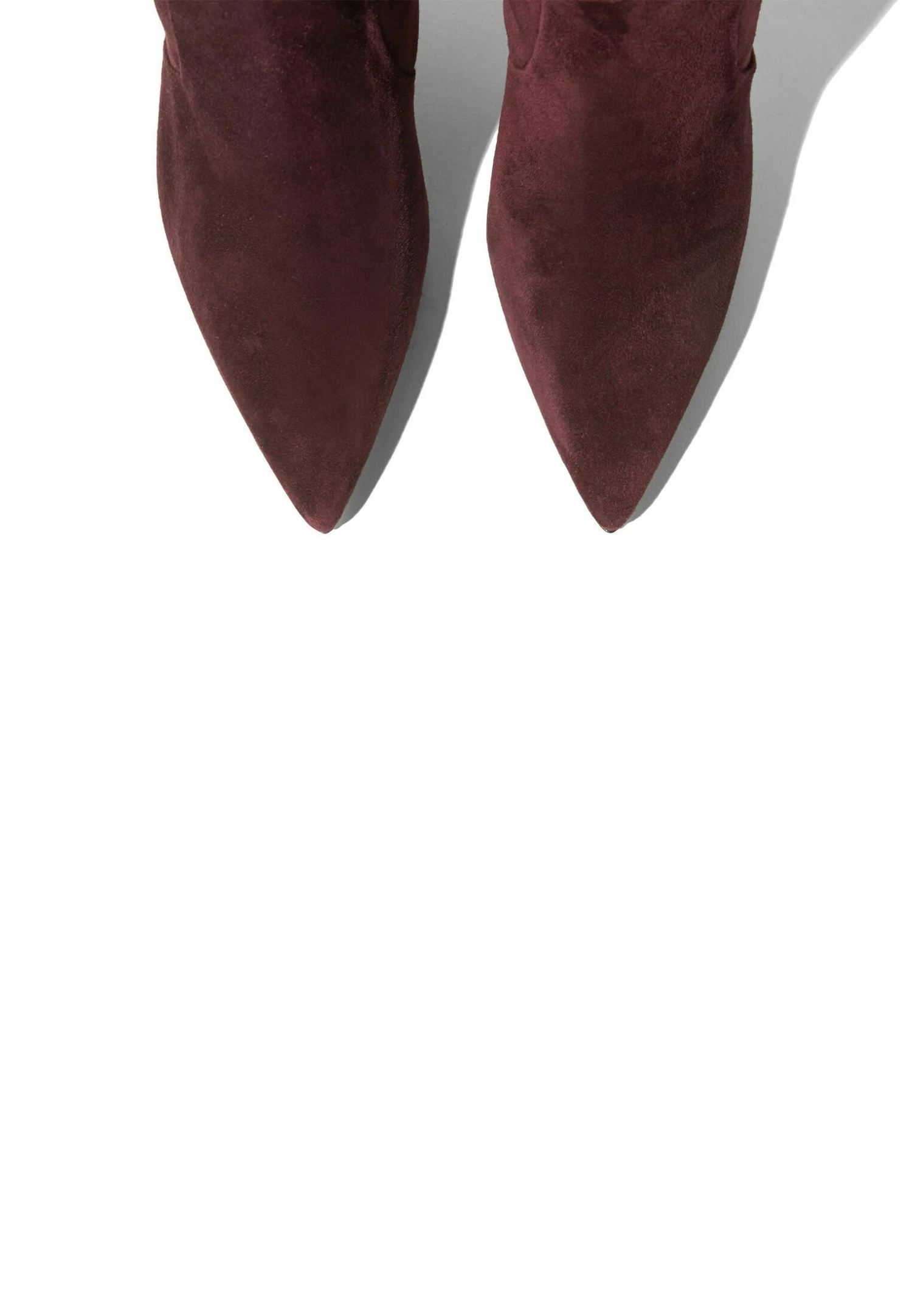 Carra Taupe - Overknee Laarzen - Burgundy Suede - Afbeelding 5