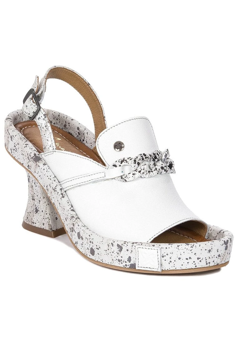 Sandalen Met Hoge Hak - Biały + Czarny - Afbeelding 2