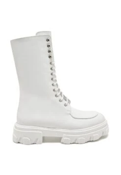 Plateaulaarzen - White