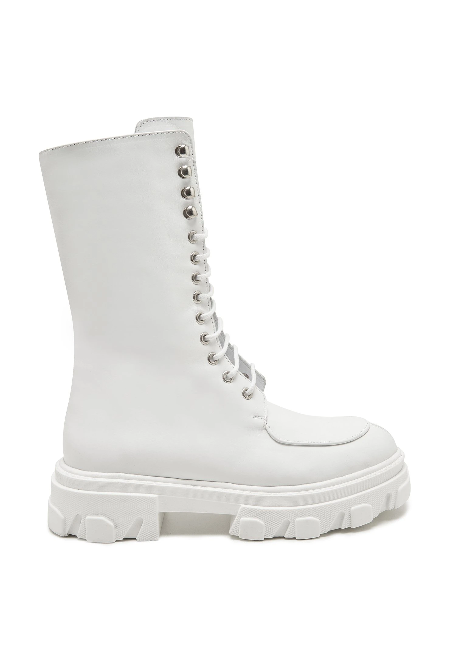 Plateaulaarzen - White