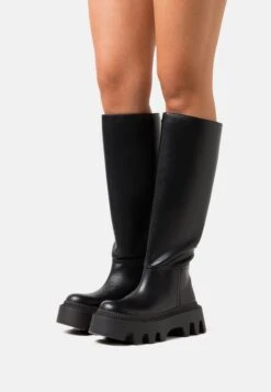 Buffalo Flora Boot - Plateaulaarzen - Black