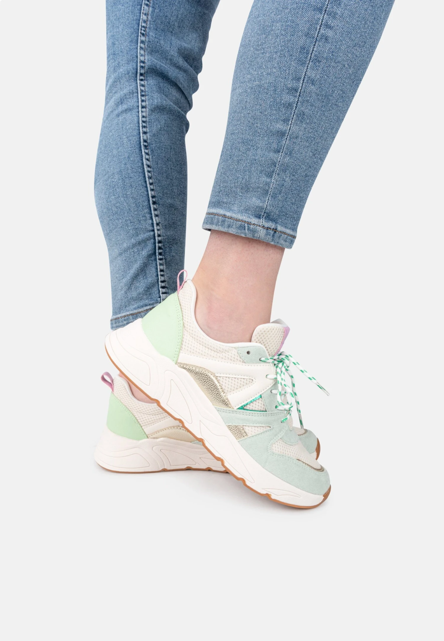 Carocel Met Teddy - Sneakers Laag - Green With Combination