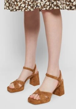Marc O'Polo Maris - Sandalen Met Hoge Hak - Cognac