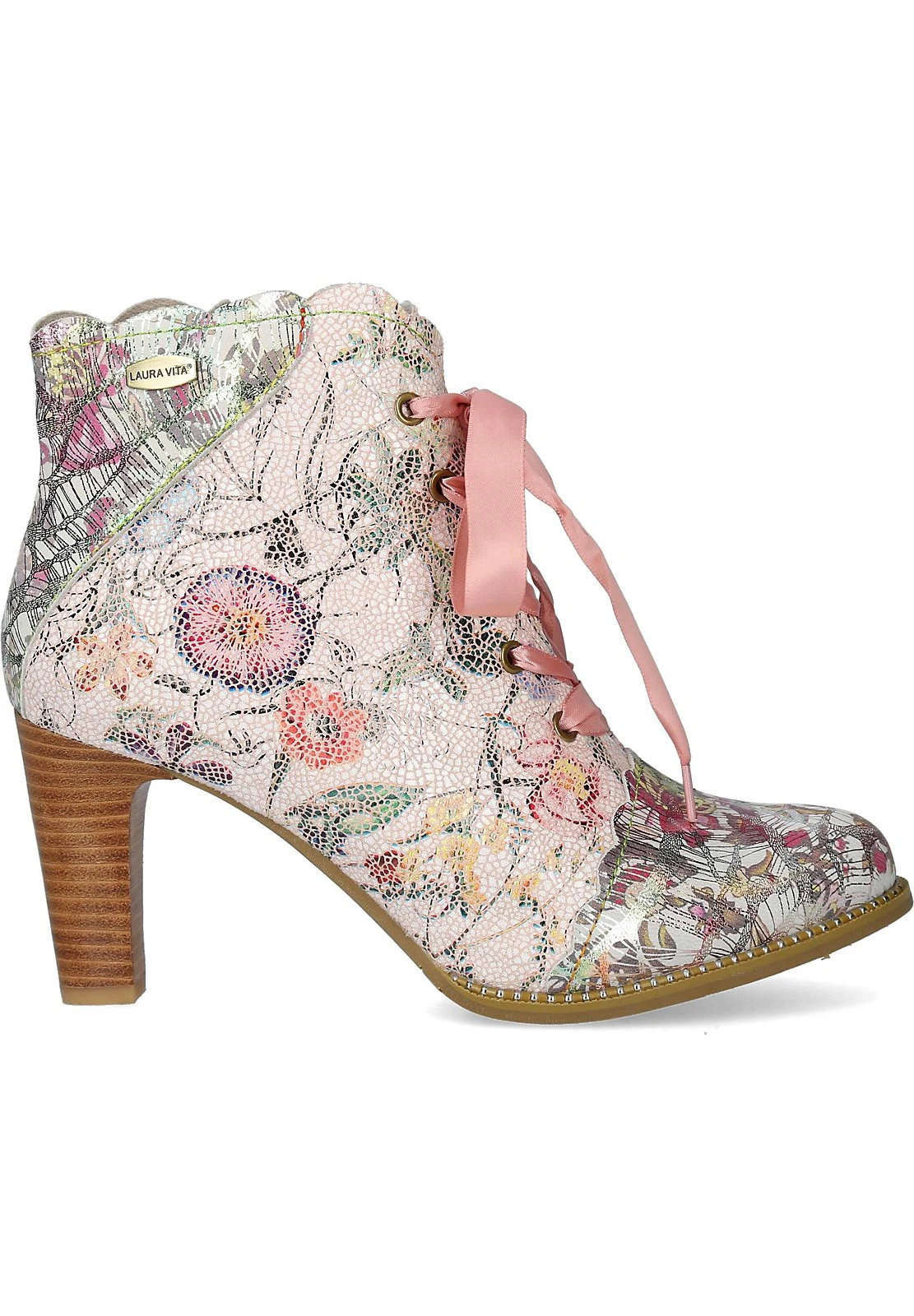 Laura Vita Alcbaneo- Enkellaarsjes Met Hoge Hak - Rosa Kombi - Afbeelding 6