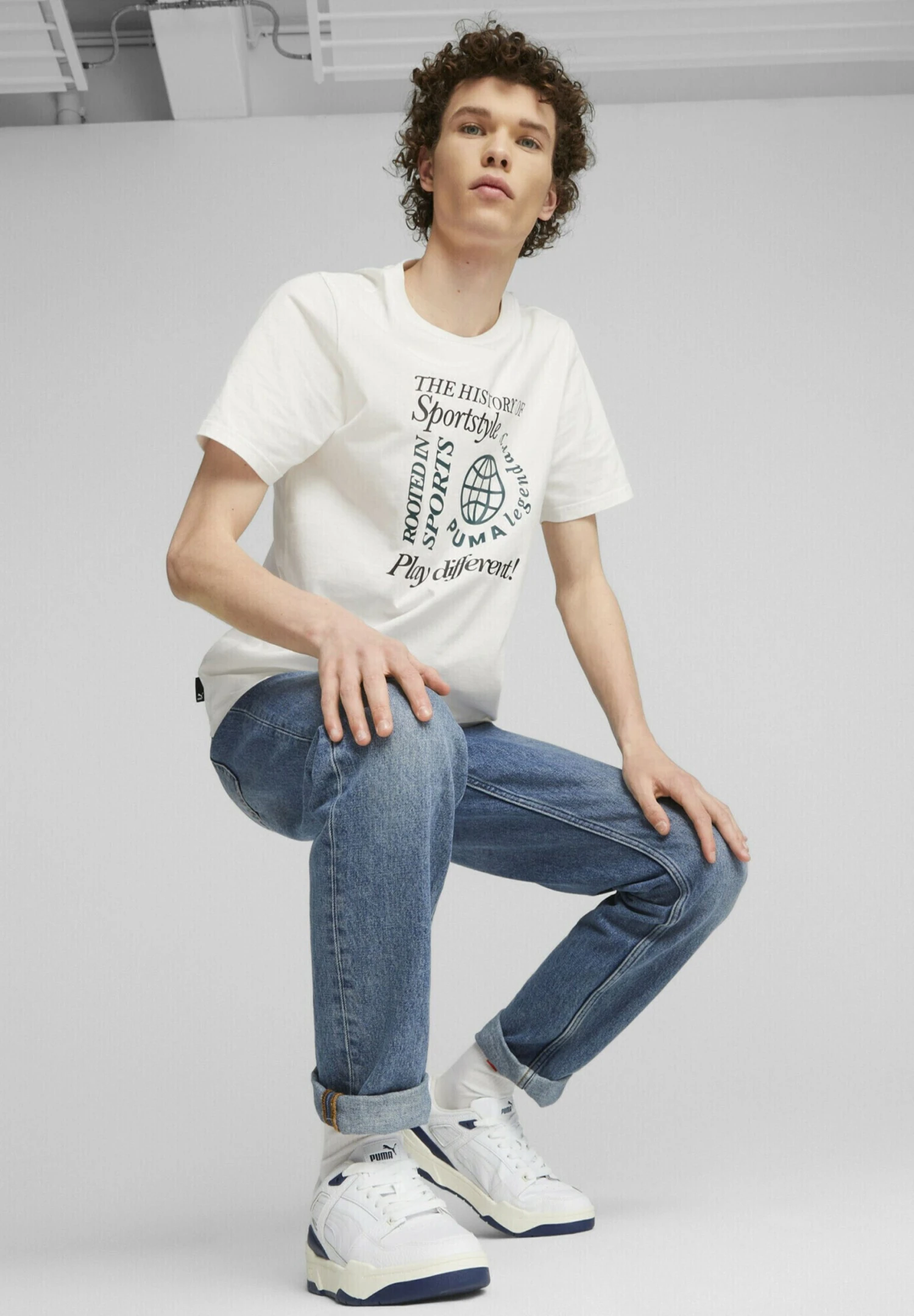 Puma Slipstream Lth - Sneakers Laag - White Persian Blue