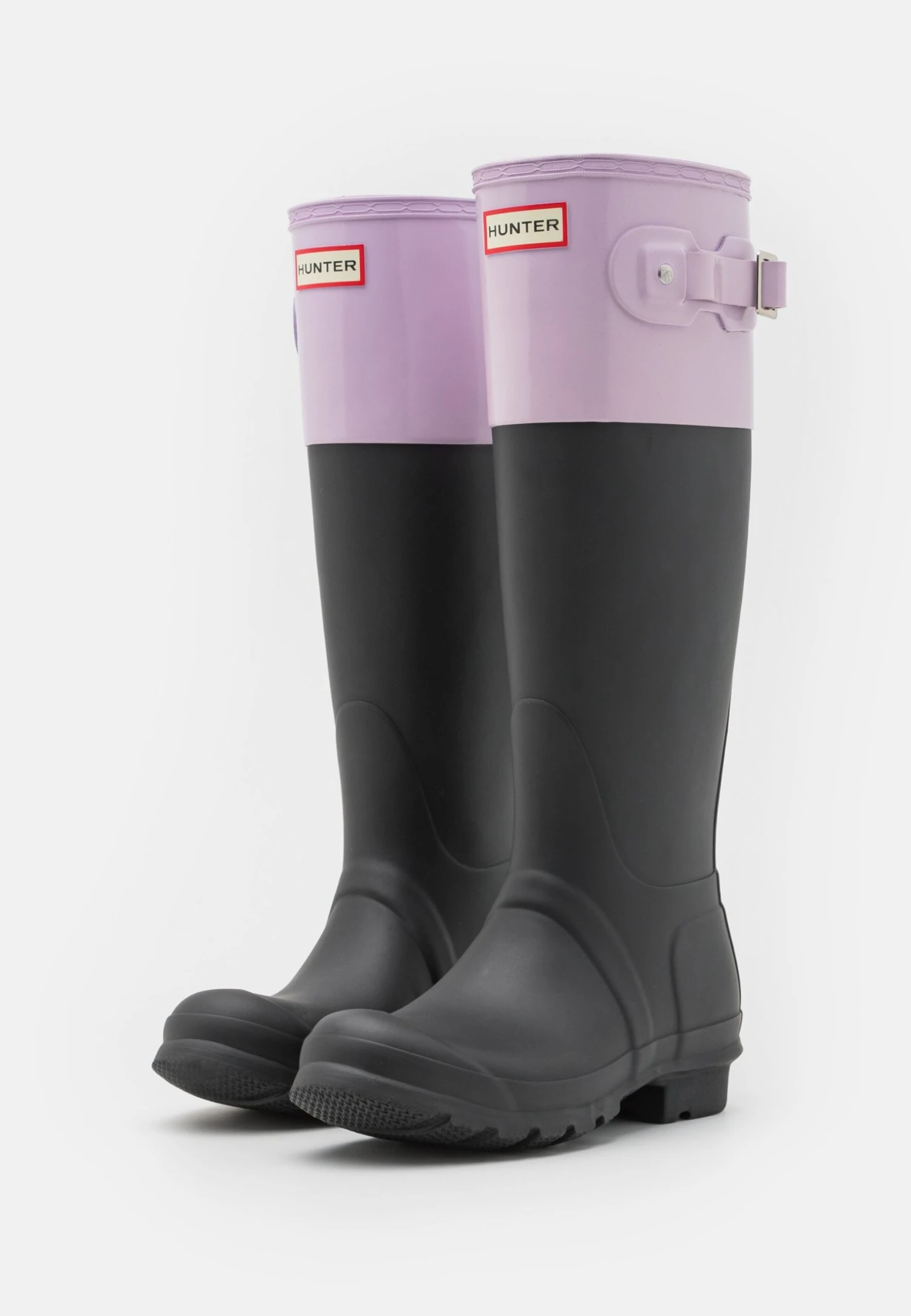 Hunter ORIGINAL Womens Tall Colour Block Boot - Regenlaarzen - Black/Tempered Mauve - Afbeelding 3