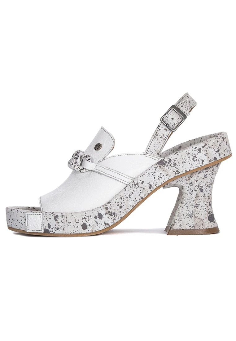 Sandalen Met Hoge Hak - Biały + Czarny