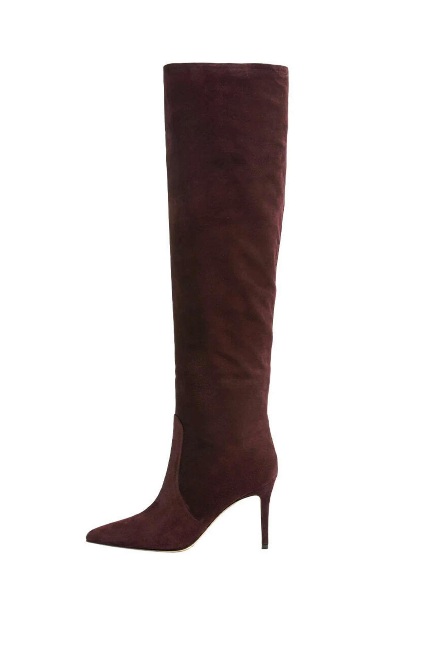 Carra Taupe - Overknee Laarzen - Burgundy Suede