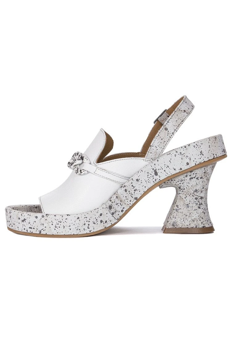 Sandalen Met Hoge Hak - Biały + Czarny - Afbeelding 6