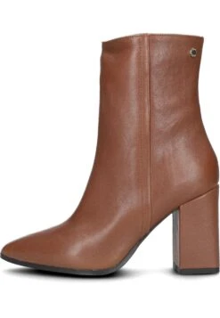 Enkellaarsjes Met Hoge Hak - Bruin