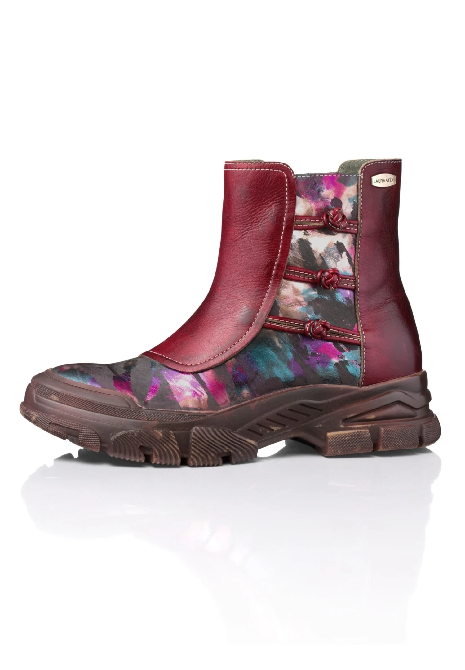 Laura Vita Enkellaarsjes Met Plateauzool - Rot - Afbeelding 4